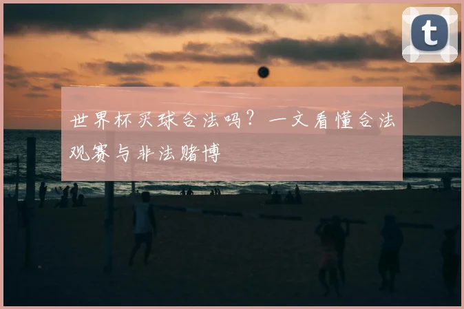 世界杯买球合法吗？一文看懂合法观赛与非法赌博