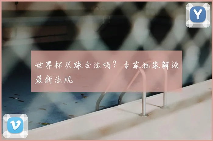 世界杯买球合法吗?专家独家解读最新法规