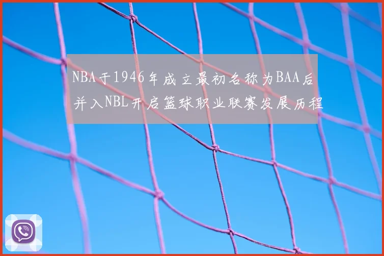 NBA于1946年成立最初名称为BAA后并入NBL开启篮球职业联赛发展历程