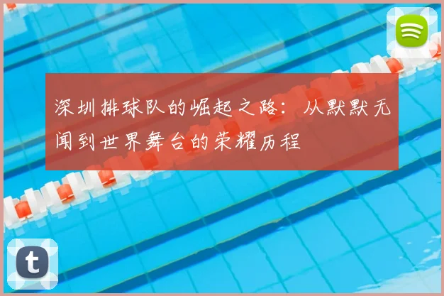深圳排球队的崛起之路：从默默无闻到世界舞台的荣耀历程